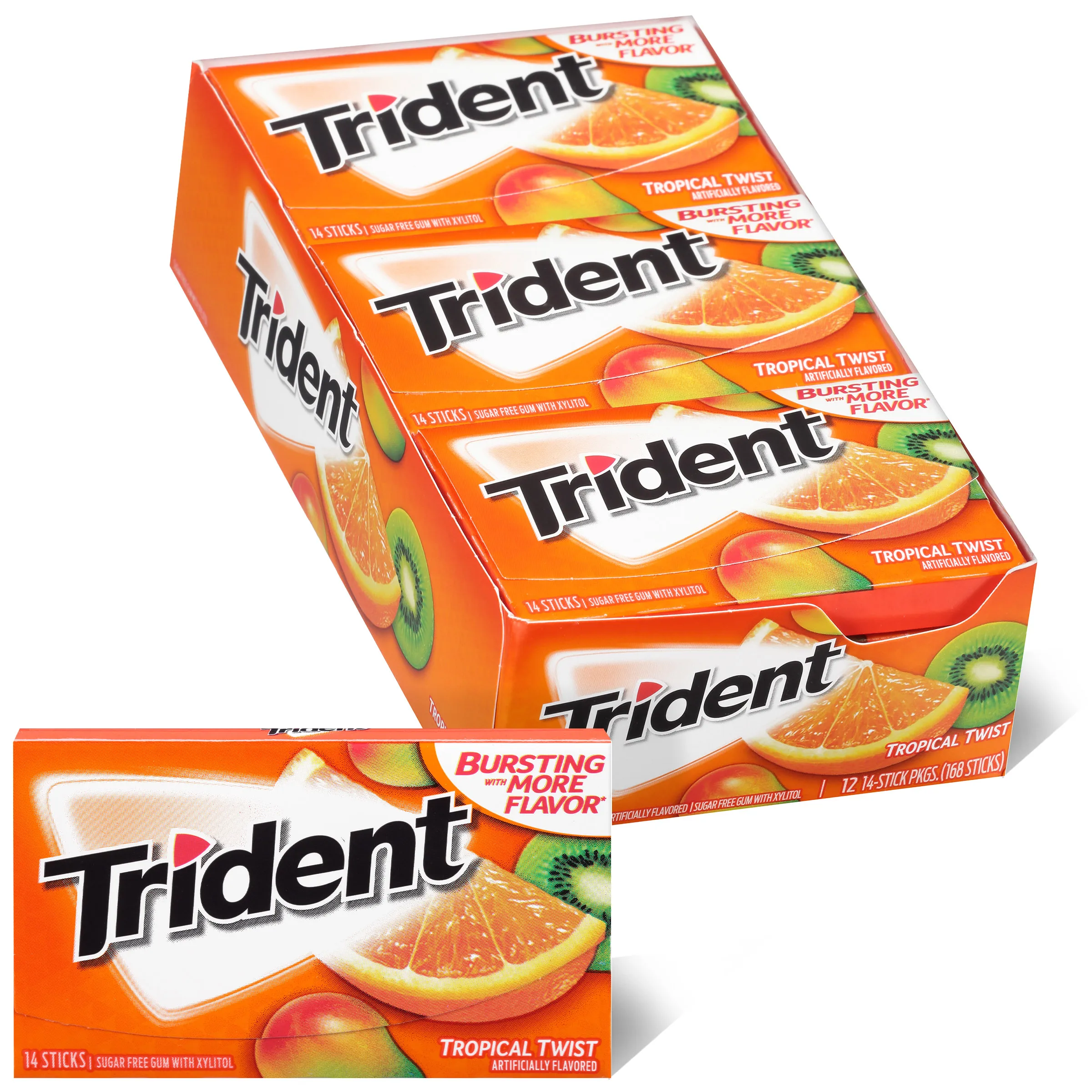 Жевательная резинка Trident с различными