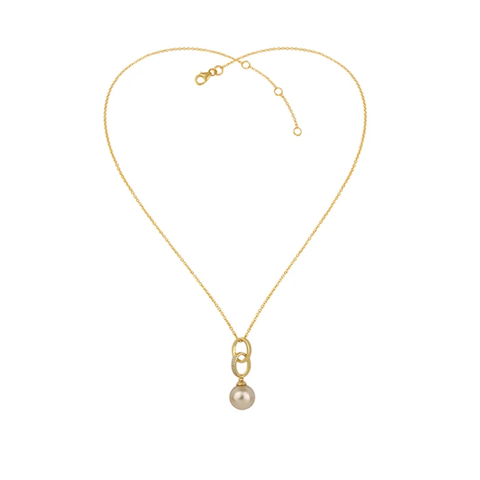 Little Indian Fresh Water Pearl Girls Pendant Necklace Handmade Gold Plated 925 Silver Chain Necklace Jewelry Suppliers