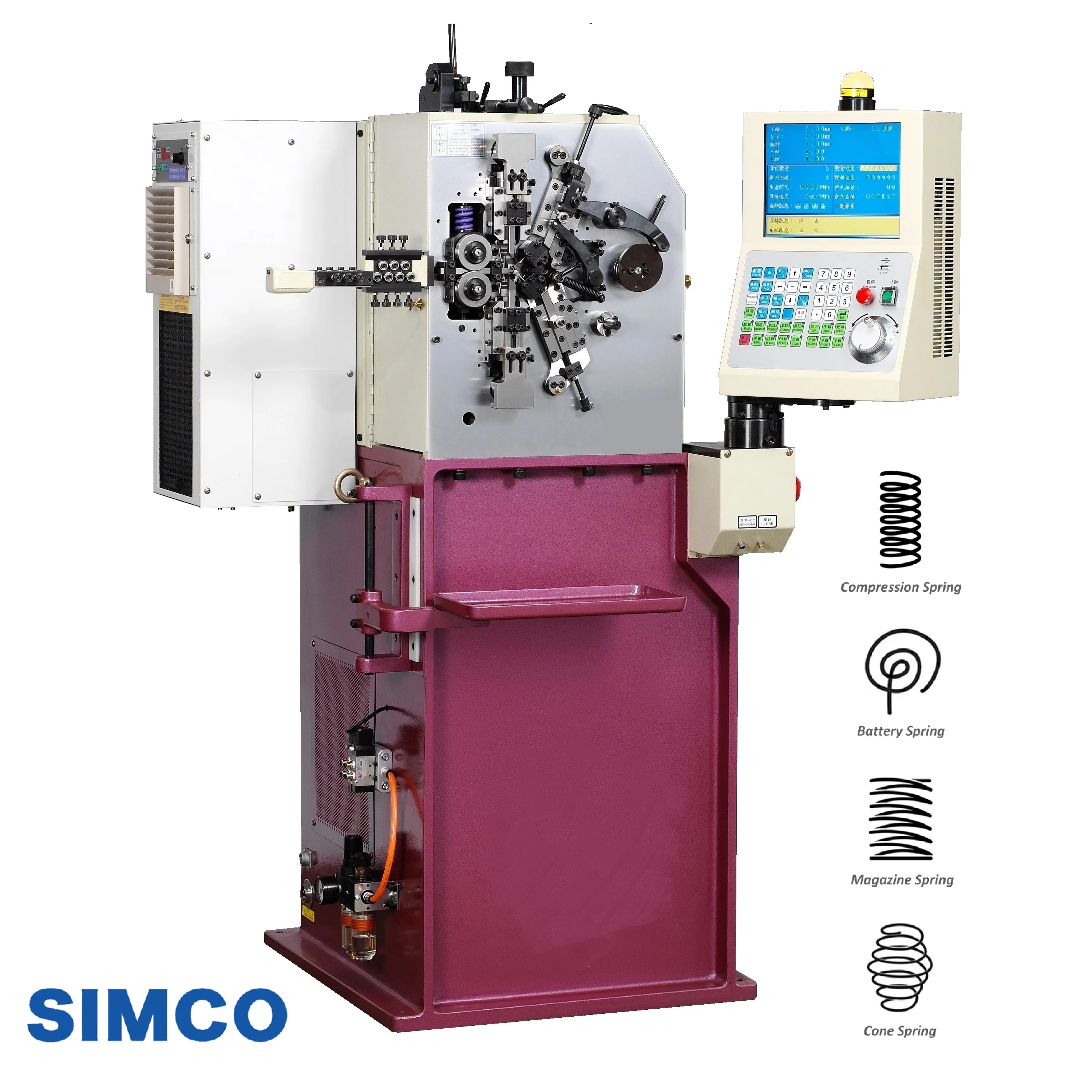 Taiwan 5 Axis 0.8 mm cnc coiling spring machine