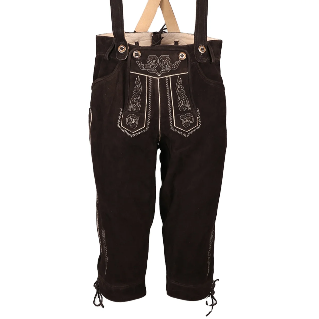 Mens Bavarian Trachten Lederhosen Classic Style Trousers | Octoberfast leather trousers