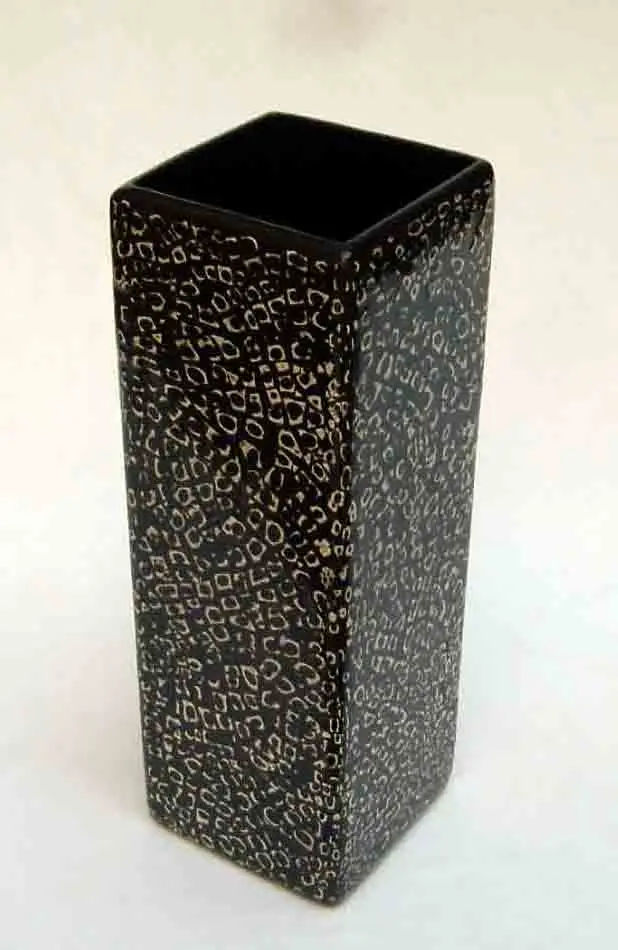 
Square lacquer vase with egg-cell finishing, Vietnam handicrafts, suitable for home-decor, tableware, kitchenware 