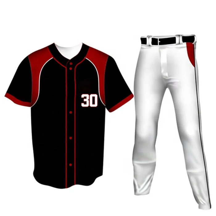 Wholesale custom sublimation digital printing baseball jersey baseball uniform