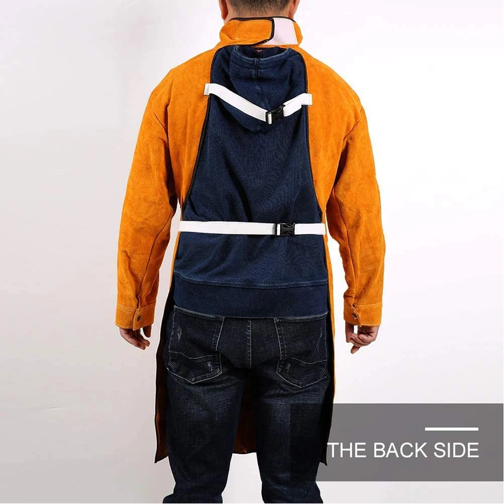 Welder Protection Cowhide Split Leather Welding Jacket