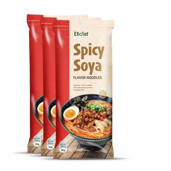 Spicy Noodle Spicy Soya Soup with High in Protein and Fiber Oat noodle
