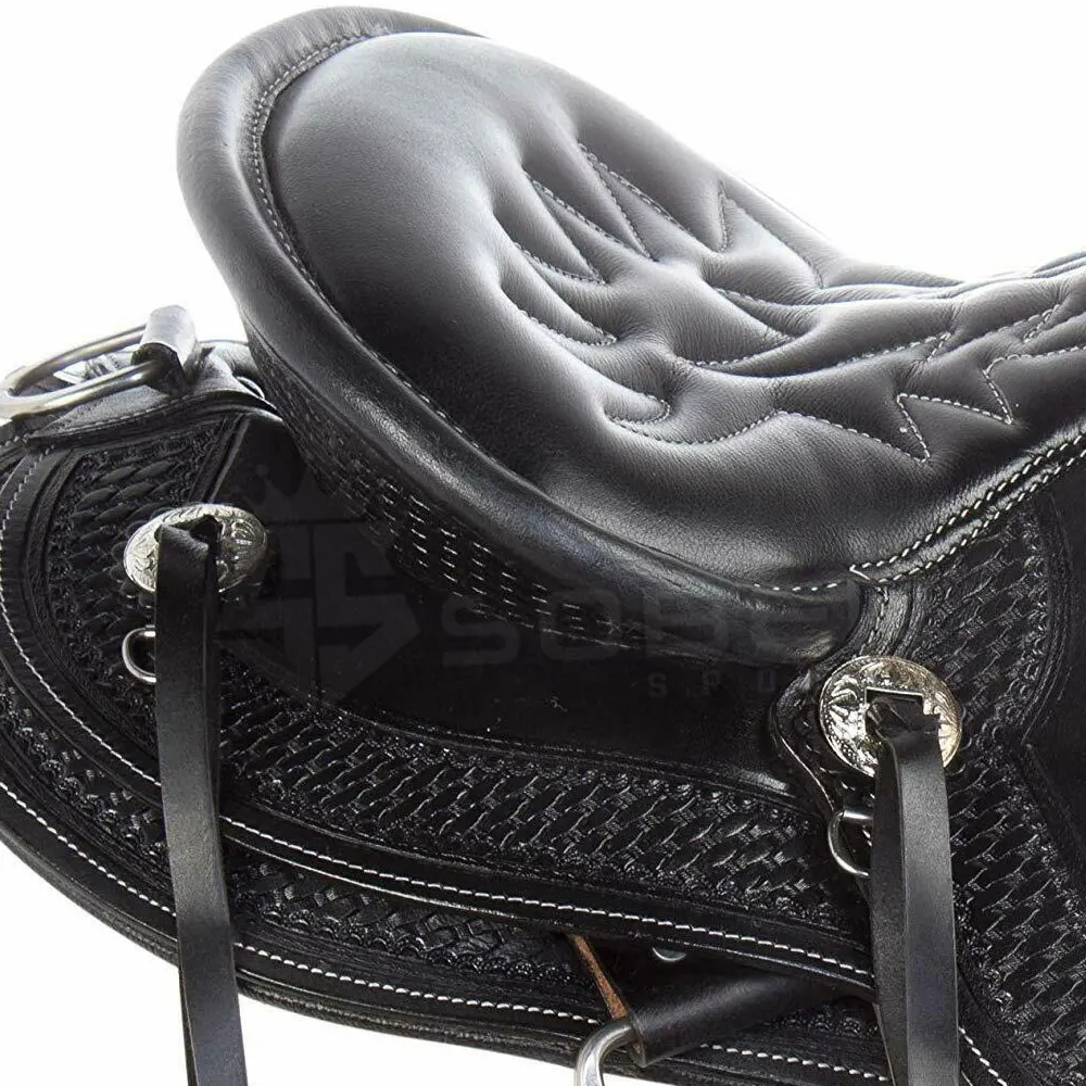 Top Quality Soft Leather Horse Saddle Riding Saddle Set  Seat racing Horse Saddles