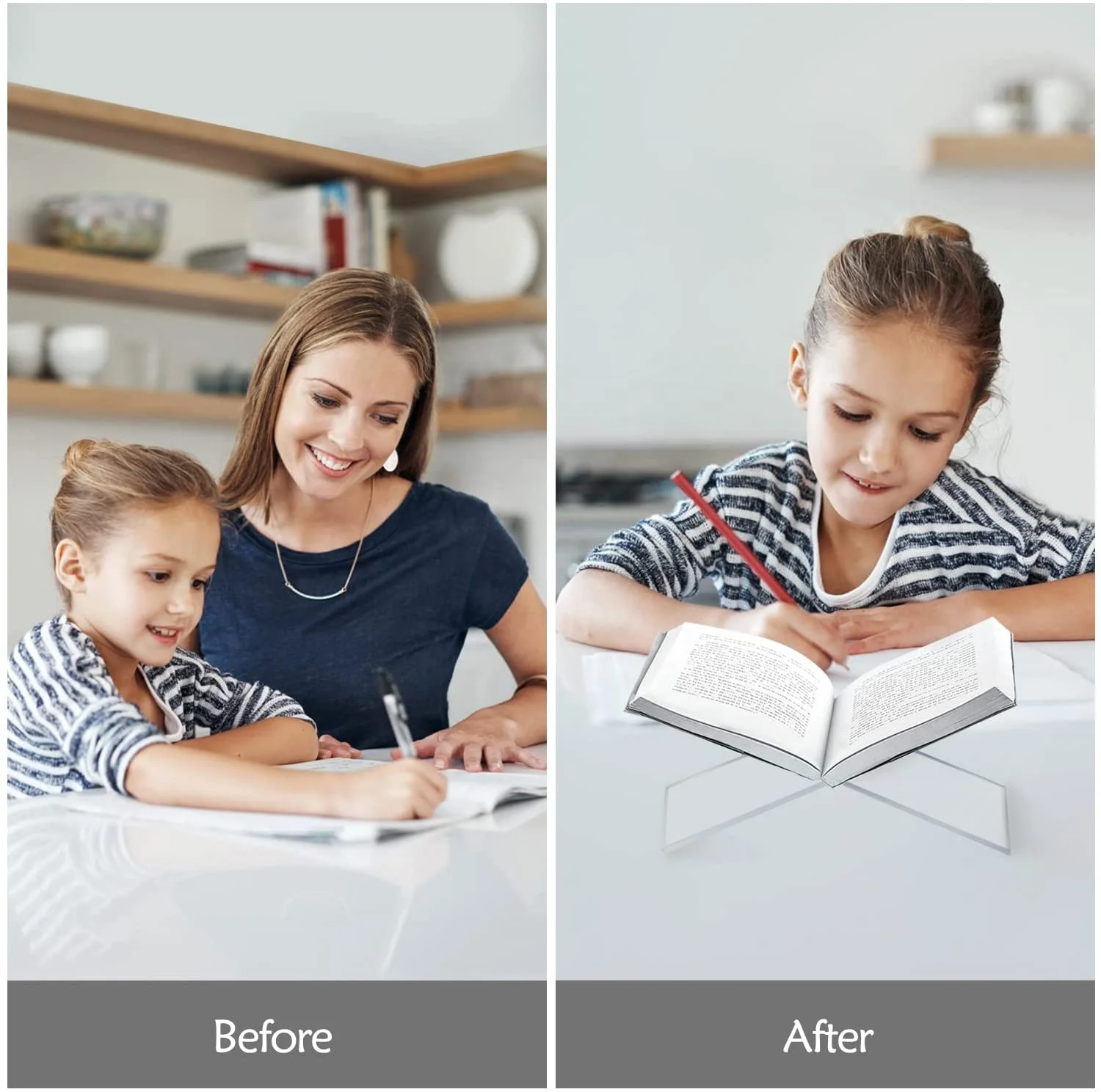 Прозрачная акриловая открытая Подставка для книг акриловый держатель чтения