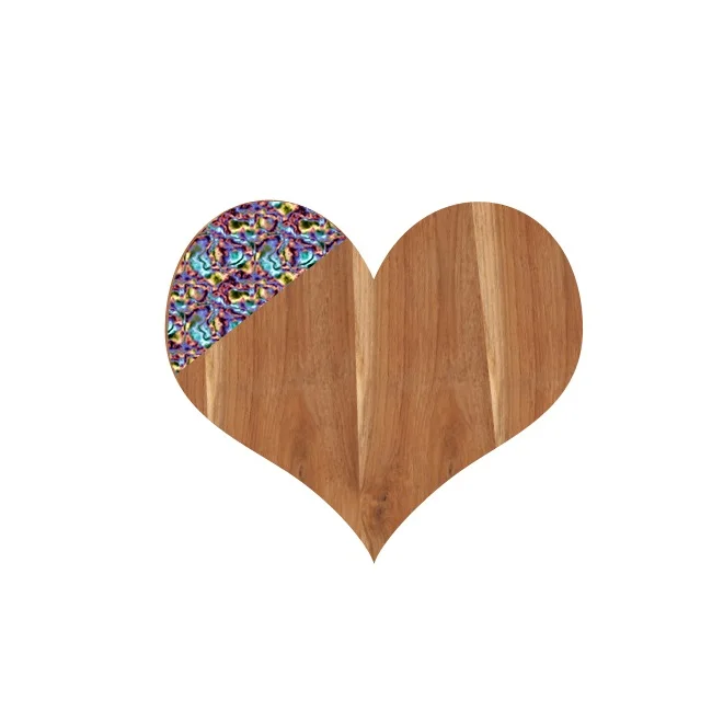 Деревянная разделочная доска из манго в форме сердца кухонная для ежедневного использования резки сыра пиццы фруктов или овощей