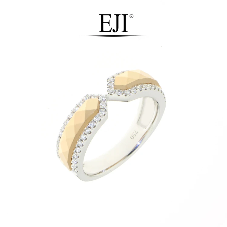 
Professional Manufacturer 18K Gold CNC Design Diamond Ring 