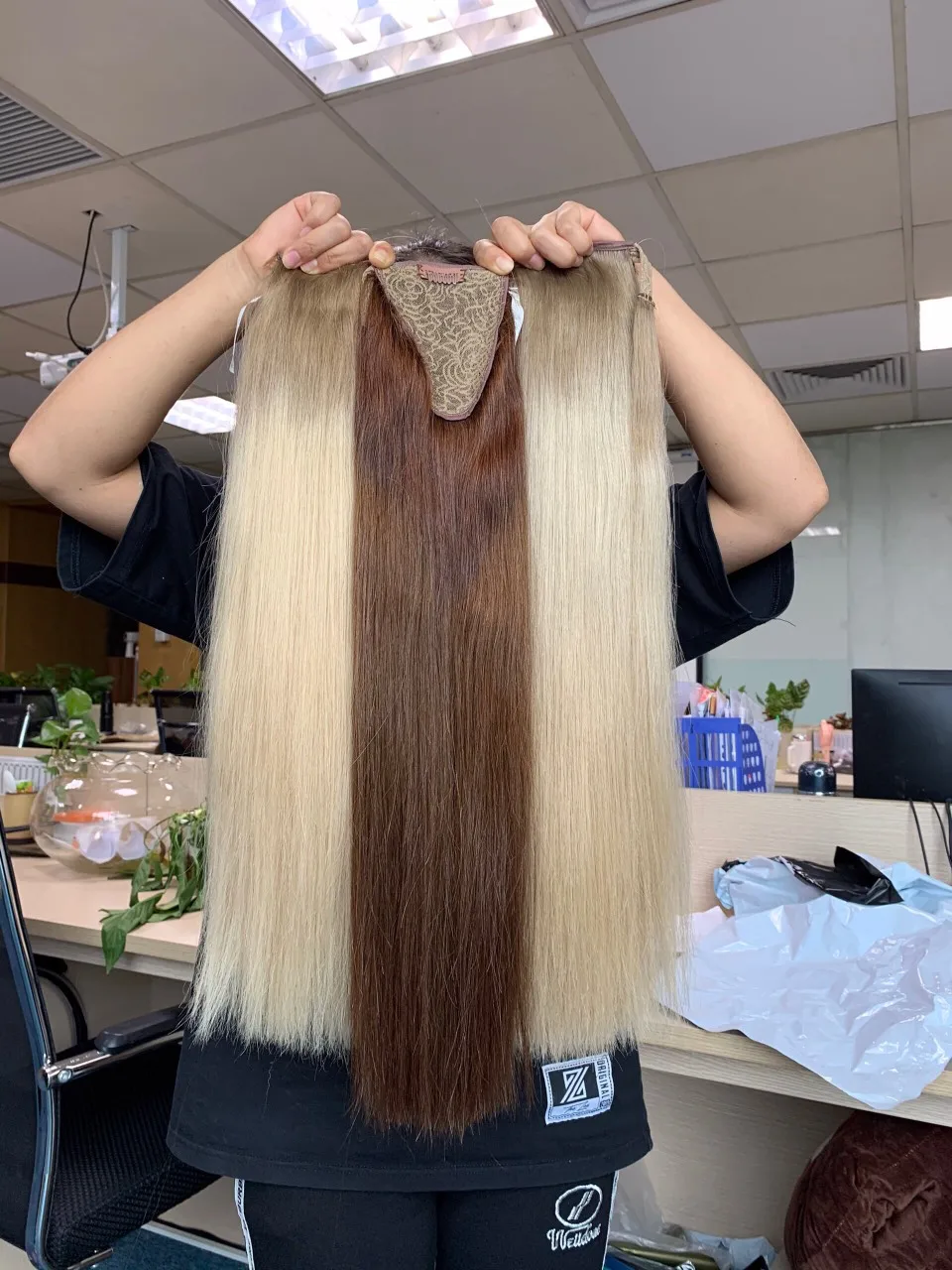 Накладной хвост на клипсе для женщин наращивание волос человеческие волосы вьетнамские натуральные шелковистые без химических веществ