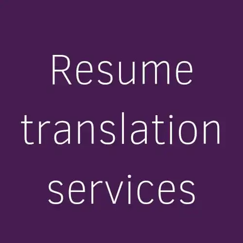 Resume Translation Services translation service of German English French  AT BEST WHOLESALE PRICE MANUFACTURES IN INDIA