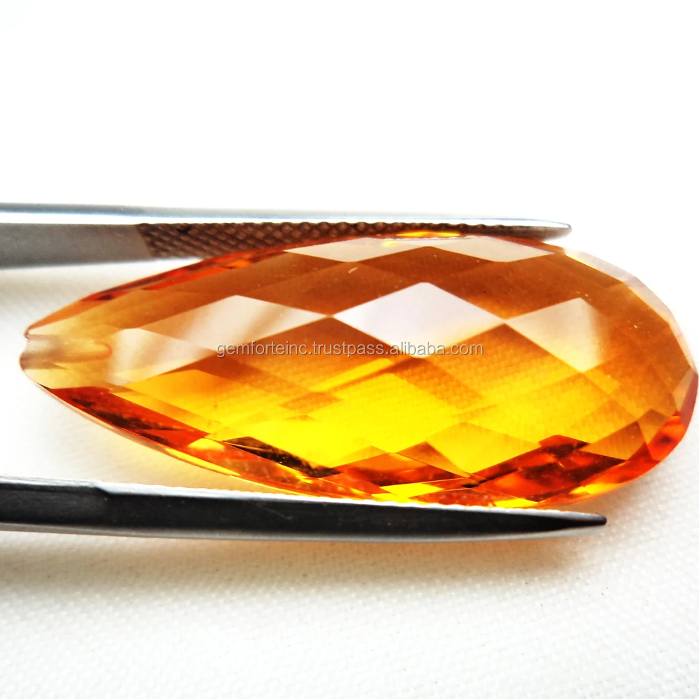 100% Natural Citrine Pear Briolette Cut Loose Gemstones Semi Precious Jewelry Making Gemstone High Quality Yellow Citrine