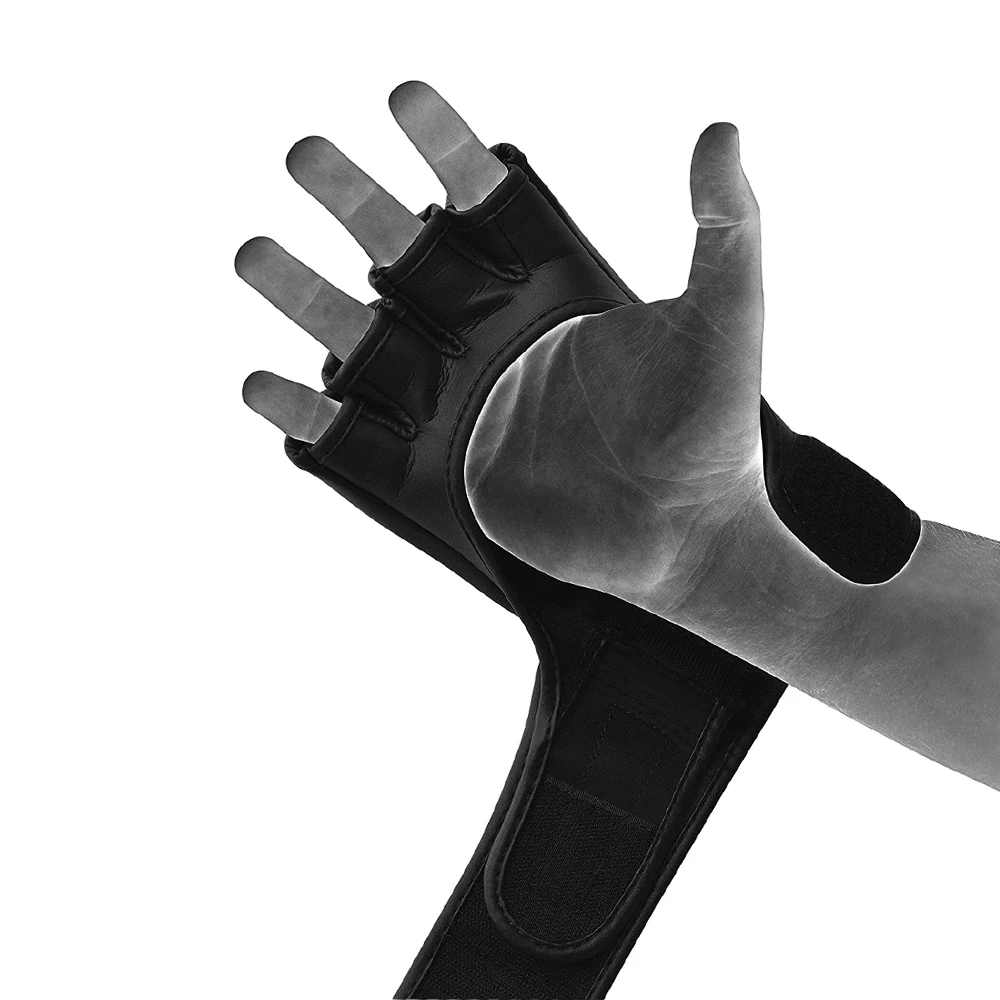 MMA Fight Gloves Grappling and Martial Arts Open Palm Maya Hide Leather Sparring Mitts Good for Cage Fighting Kickboxing