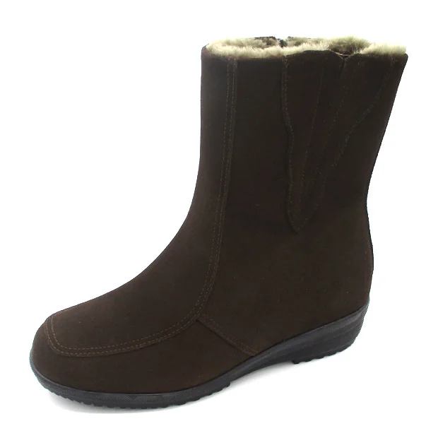 
Fur lining removable insole tr outsole Leather Woman Boots 