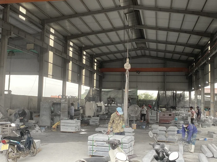 High Quality ELA Stone Modern Minimalist Midcentury Park Farmhouse Villa Flamed  Blue Limestone from Vietnam