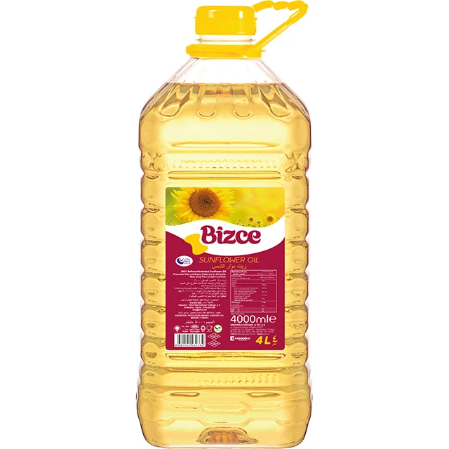 Рафинированное подсолнечное масло из Турции Bizce 4L, растительное подсолнечное растительное масло