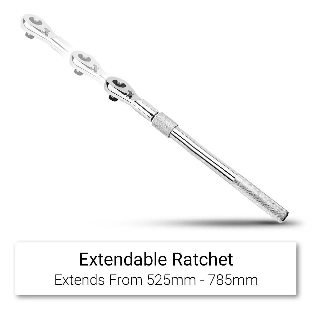 21PCS  SAE12PT 3/4 ' Car  Repair Tool Box Spanner Chrome Vanadium Hand Tools And Extenable Ratchet Socket Wrench Soc