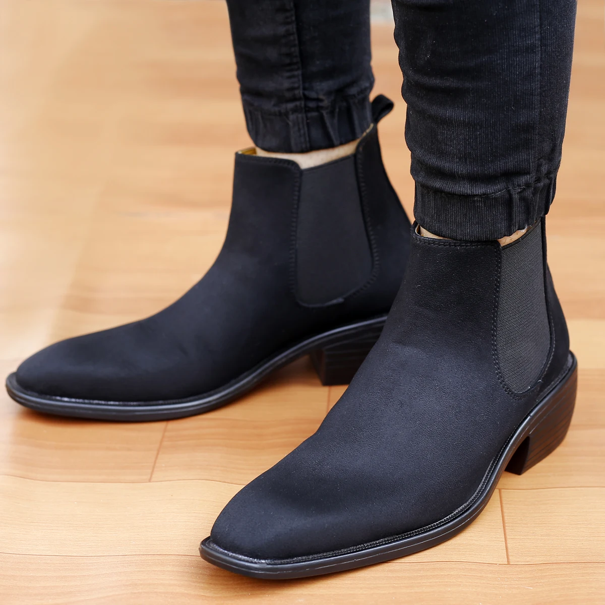 High Fashion Height Increasing Elevator Men`s Chelsea Boots