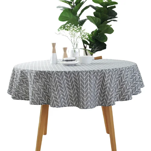 Wholesale Fashionable gray table linen round table cover ultimate gray table cloth