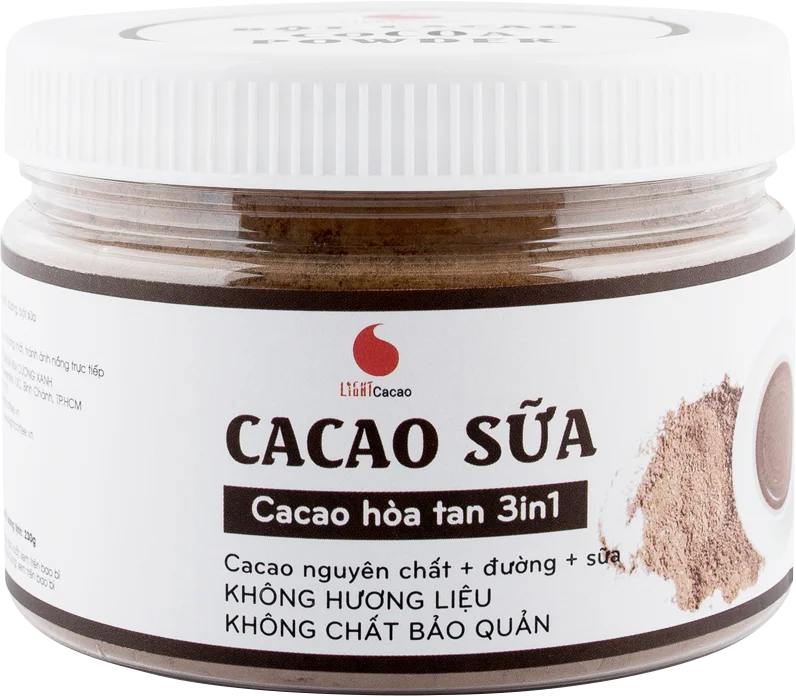 Cacao3 в 1 Кокосовая банка какао порошок ингредиенты 150 г 100% мягкий натуральный из Вьетнама 0 содержание какао Шоколад вкус Сырье 7 дней