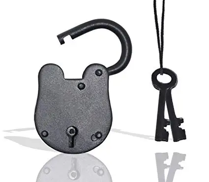 Manufacturer Wholesale Antique Iron Pad Lock Solid Design Best Quality Antique Locks Iron Padlock & Keys Vintage Style
