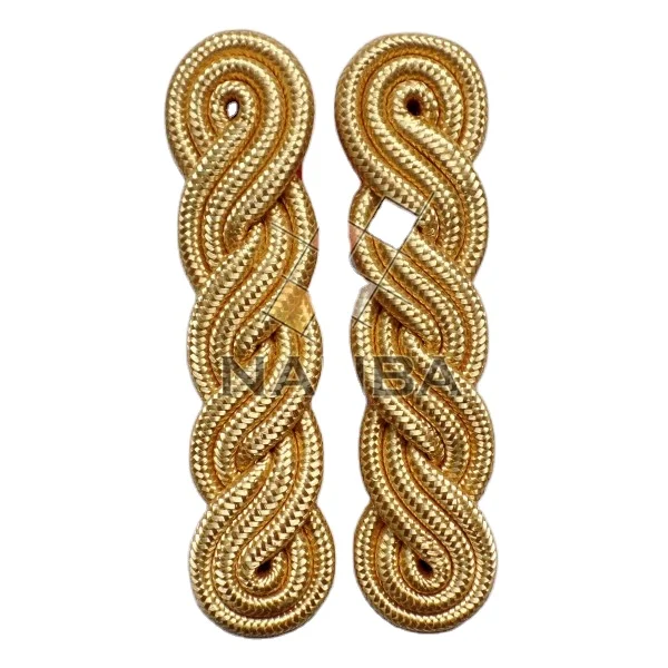 Top quality Shoulder Board type Royal Navy-Gilt Wire-Epaulette/Palace-Type-Royal-Navy-Shoulder-Cord-Epaulette