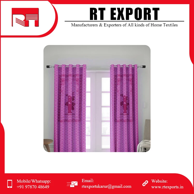 100% Cotton Single Door Curtains Top Quality at Wholesale Price .