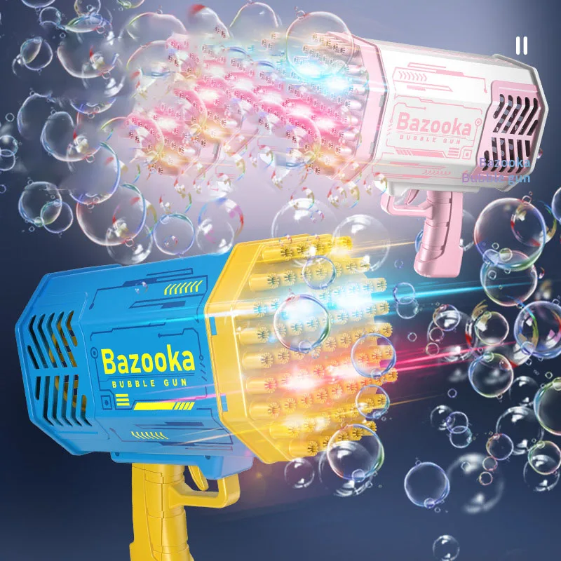 YIWU ALLSHINE Summer Outdoors Games 69-Hole Sports Gatling Bubble Gun Rocket Launcher Boom Bubble Gun