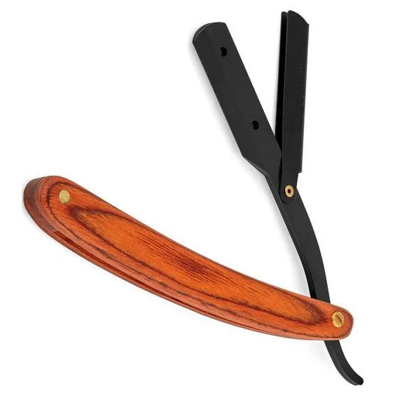 Парикмахерская немецкая Безопасная бритва из углеродистой стали для прямого бритья