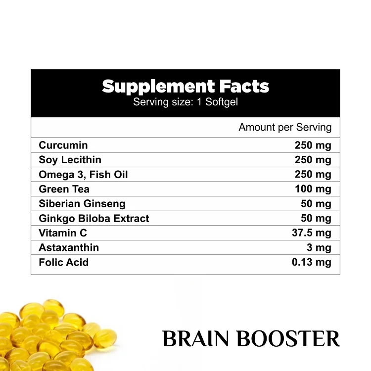 Leading Supplier of Top Quality Bulk Healthcare Dietary Supplement Brain Booster Softgel at Competitive Price