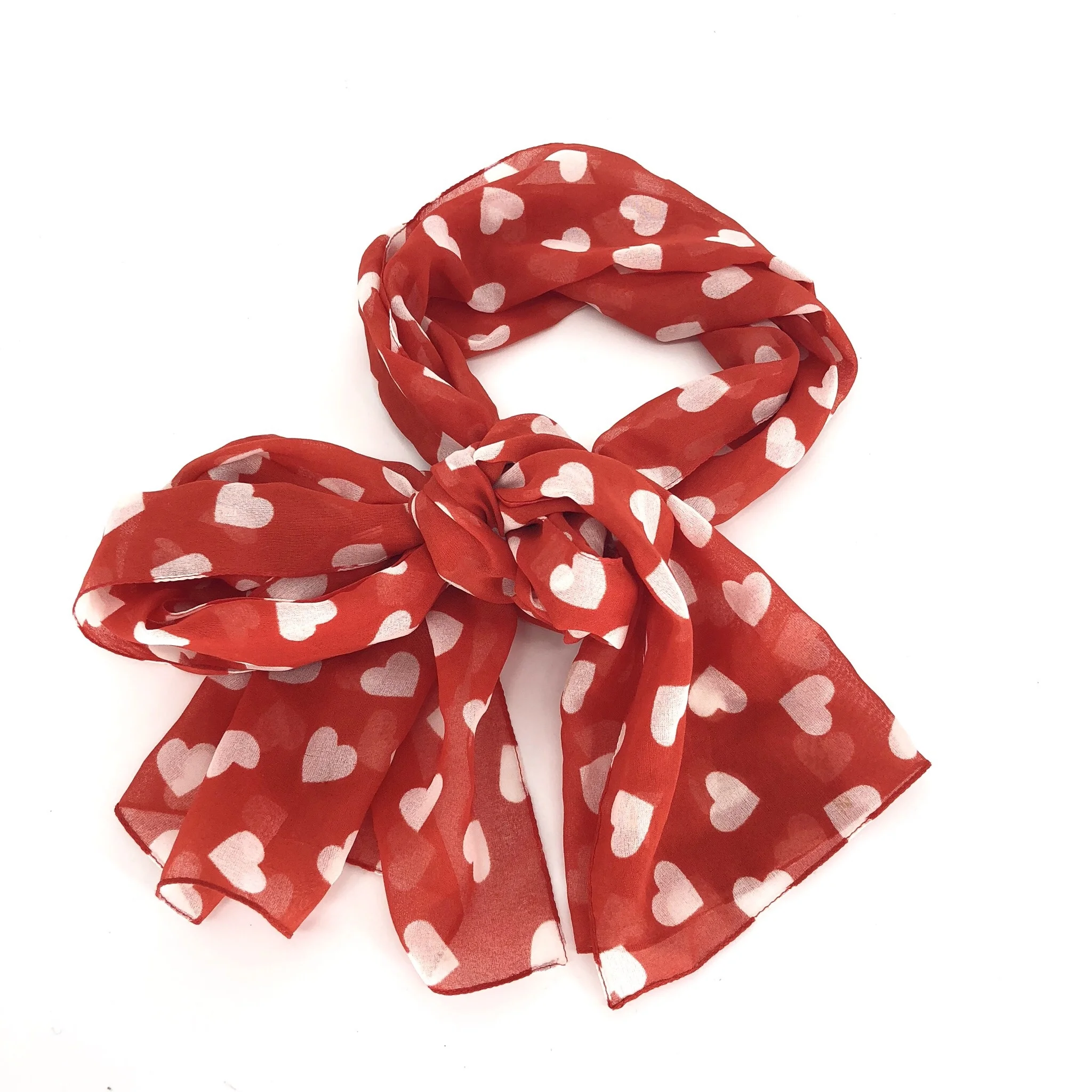 
 Шарфы с принтом сердца  