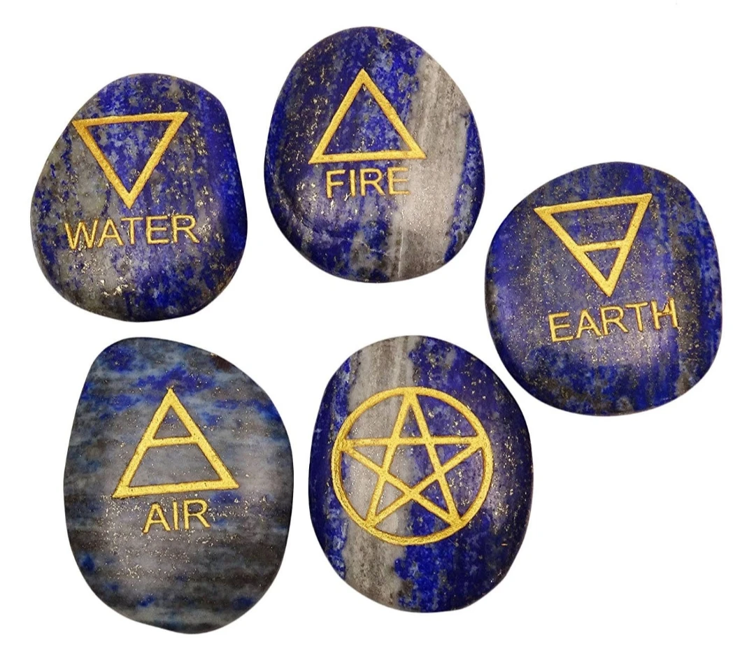 Лазурит рейки барабан с пятью элементами жизни гравировка на нем оптовая продажа хрустальные ремесла лечебный минеральный камень метафический