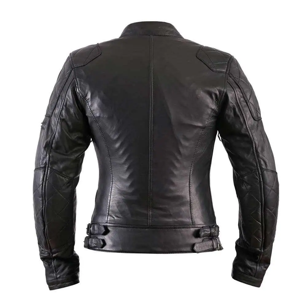 Custom Made motocross Women slim fit genuine leather Jacket motorcycle Leather Fashion jackets