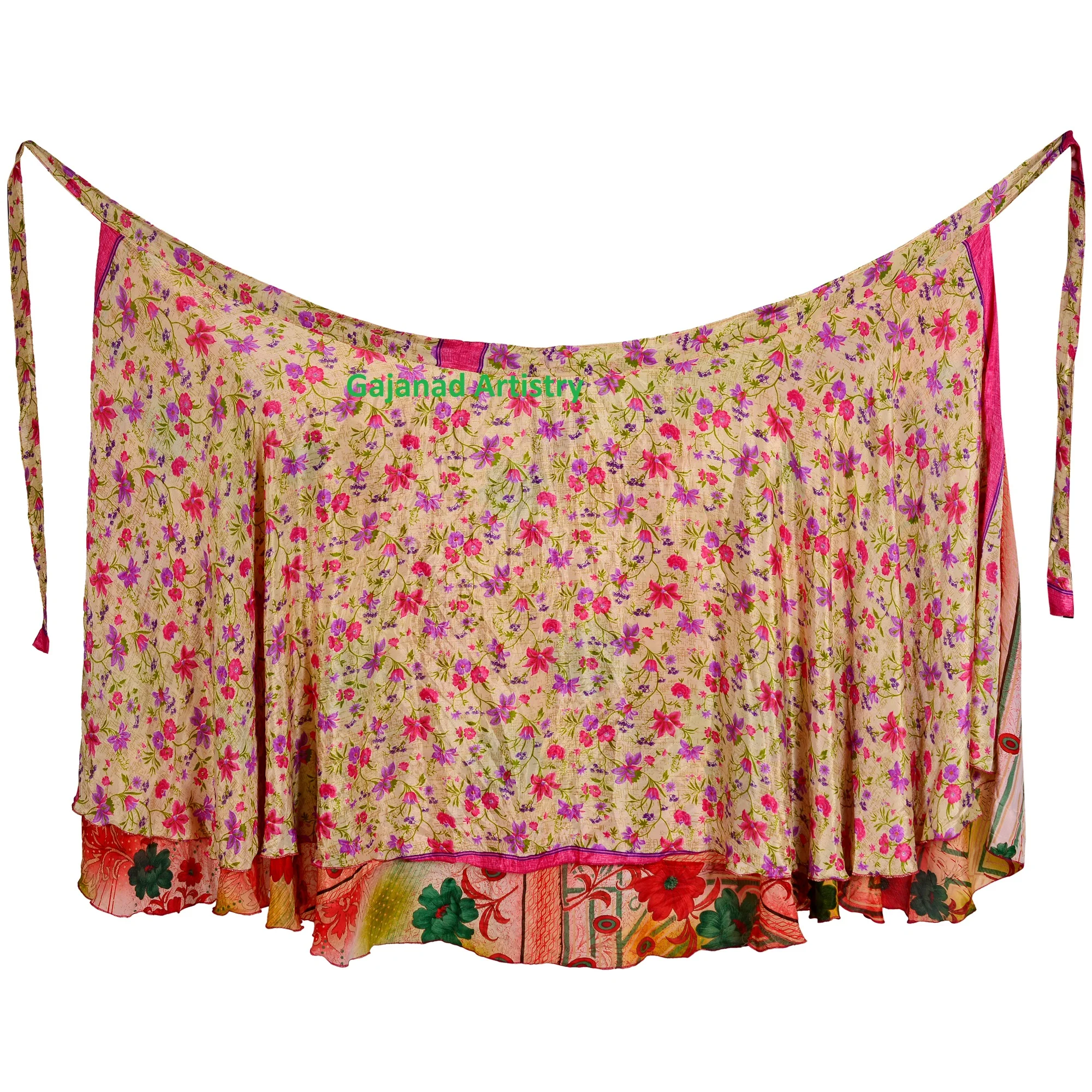 Vintage silk reversible long skirt Vintage  Silk Long  wrap around long  Silk sari long wrap skirt reversible women dress