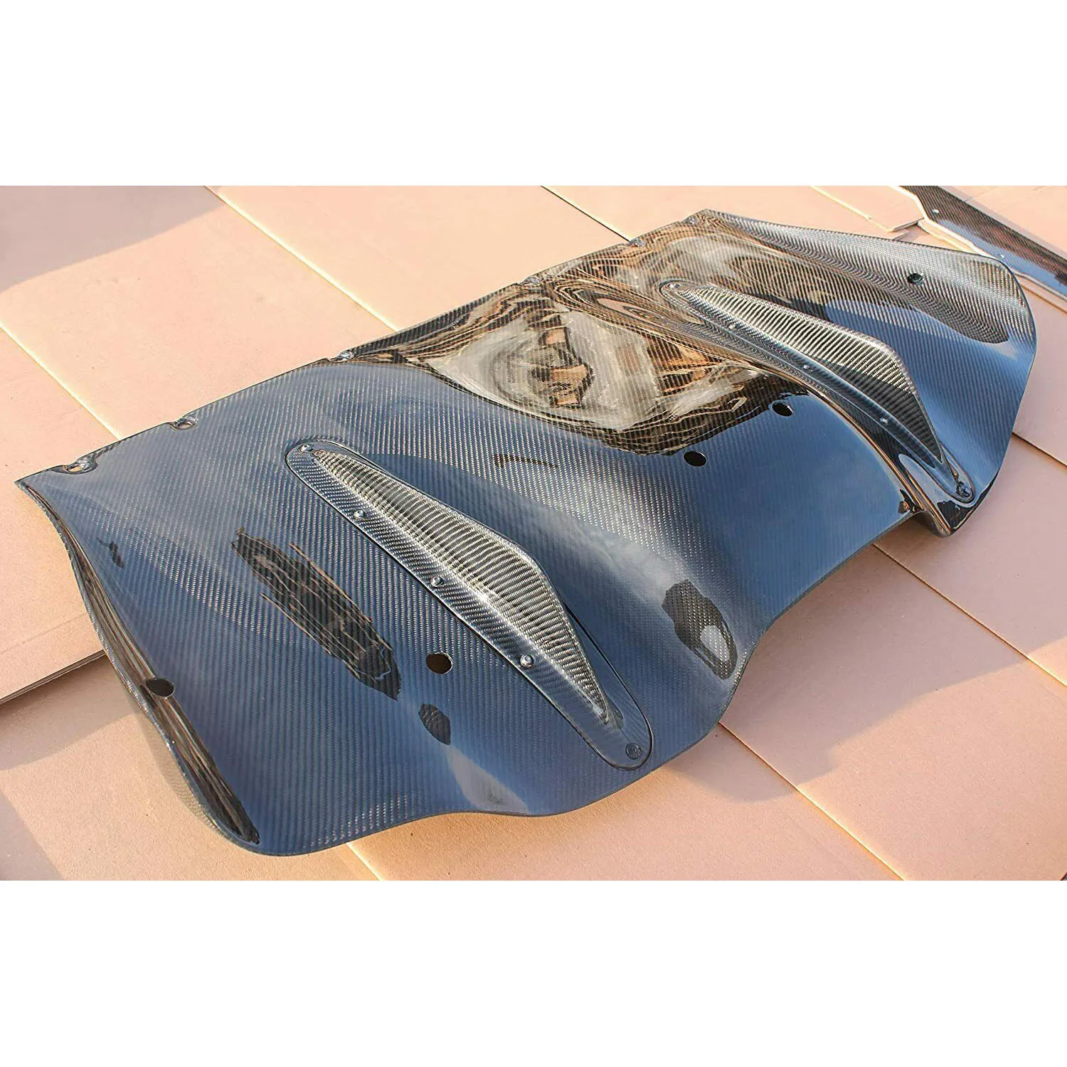 Carbon Fiber Rear Bumper Diffuser fits F 458 Italia Liberty Walk style