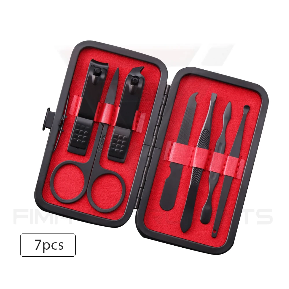 Promotional Custom Manicure Set Pedicure Kit 7 pcs Stainless Steel Nail Clipper Set