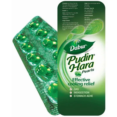 Dabur Pudin Hara Tablets 45 leaflet box - pudina tablets for acidity  - herbal tablet for acidity