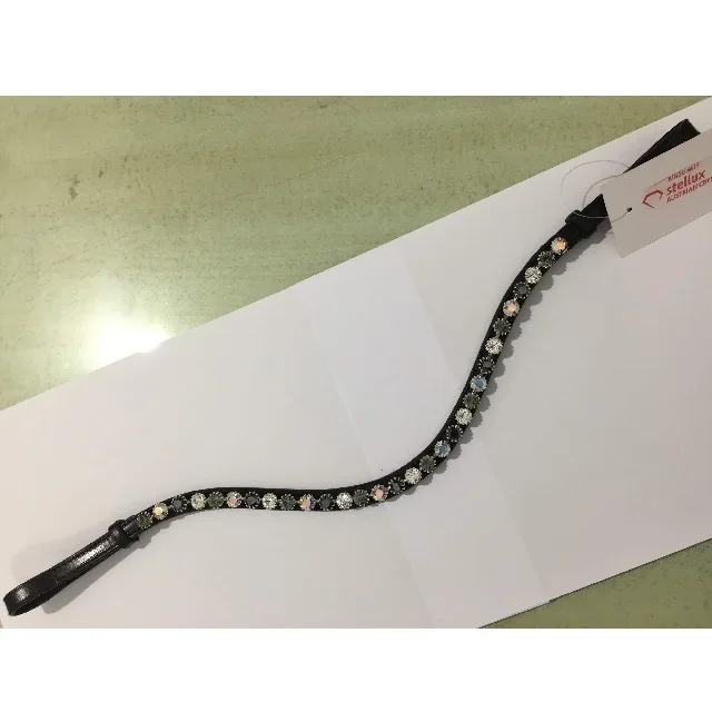 8 мм Высококачественная Черная прозрачная серая комбинация кристаллов Роскошная модная лента для лошадиных бровей с открытой задней липкой лентой на петле.