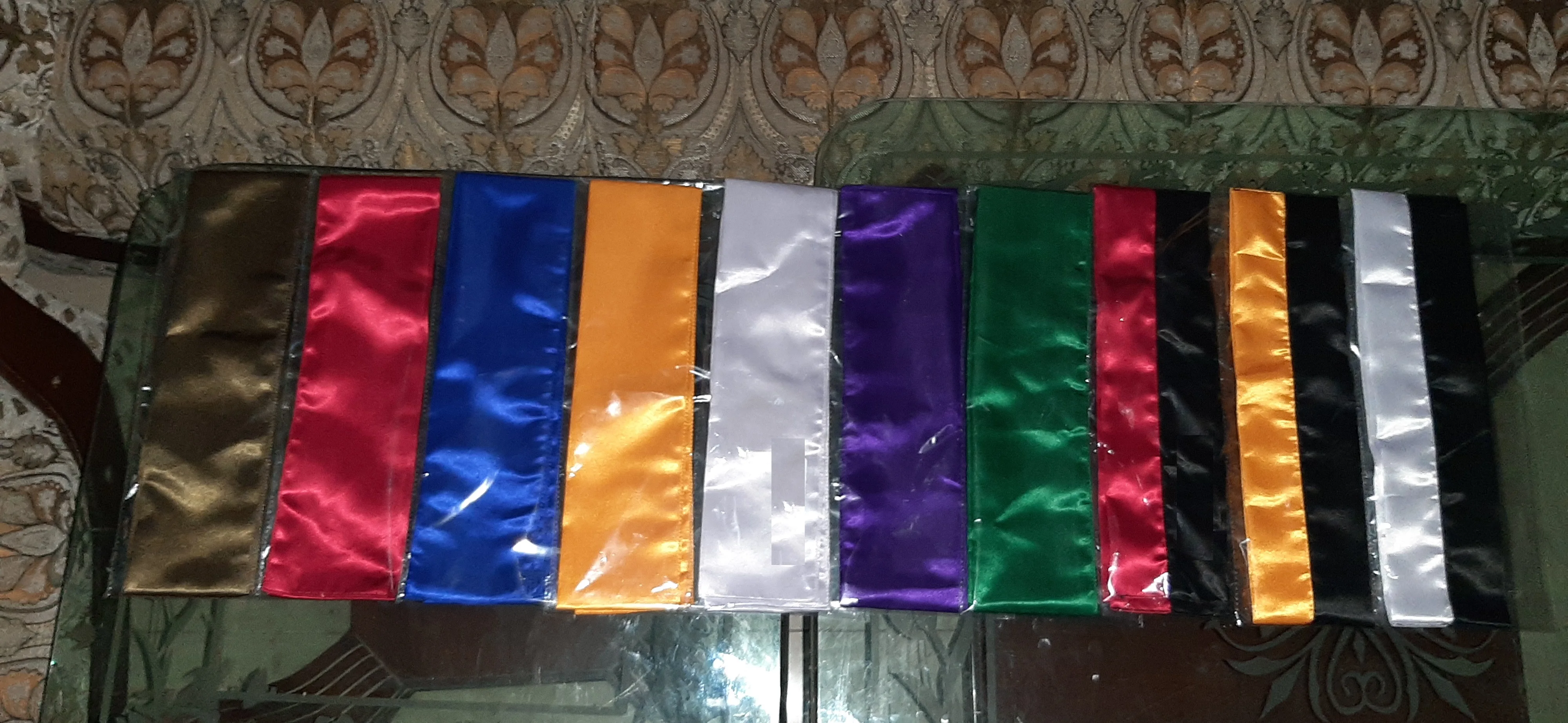 Custom Silk Satin Kung fu Belts Tai chi Sash Wushu Belt Sashes High Quality Karate Belts for Martial Arts
