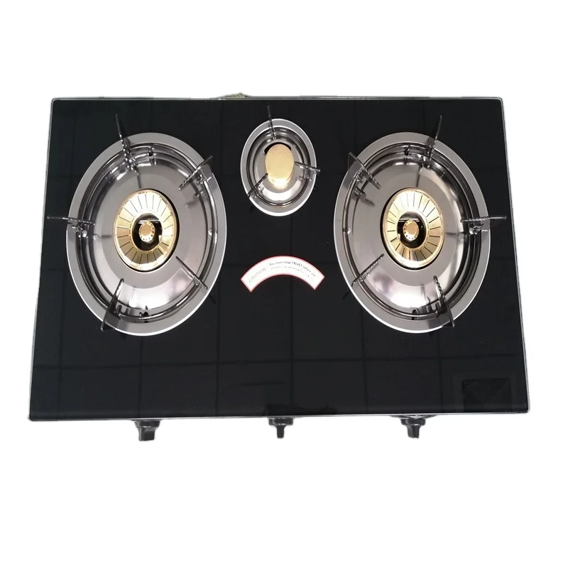 Top Brand Table Gas Stove 3 Burner  Liquefied Petroleum Gas Stove Tempered Glass Easy Clean Gas hob