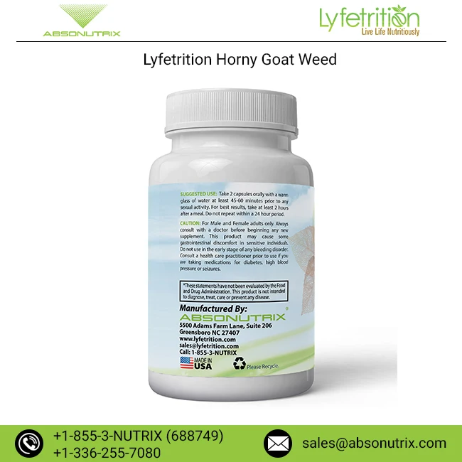 Капсулы Lyfetriiton из ороговевшей козьей травы по лучшей