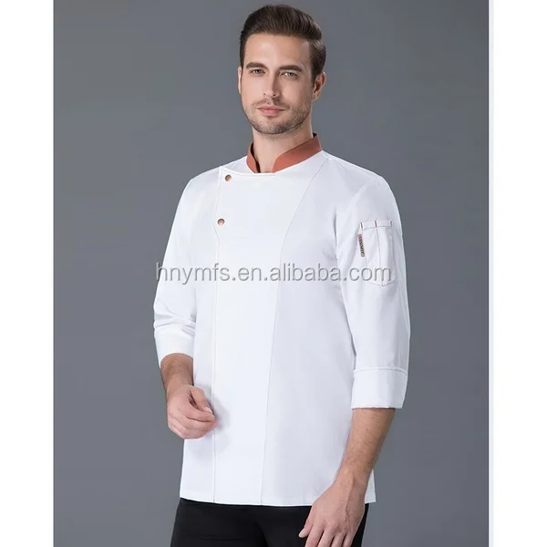 Restaurant Hotel Kitchen Chef Coats Jackets Unisex Chef Uniforms Black Bar Clothing