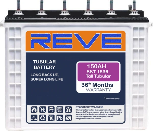 Reve Solar Tubular Battery High Performance sealed Tubular Battery 12V 150AH Deep Cycle Tubular Battery Supplier