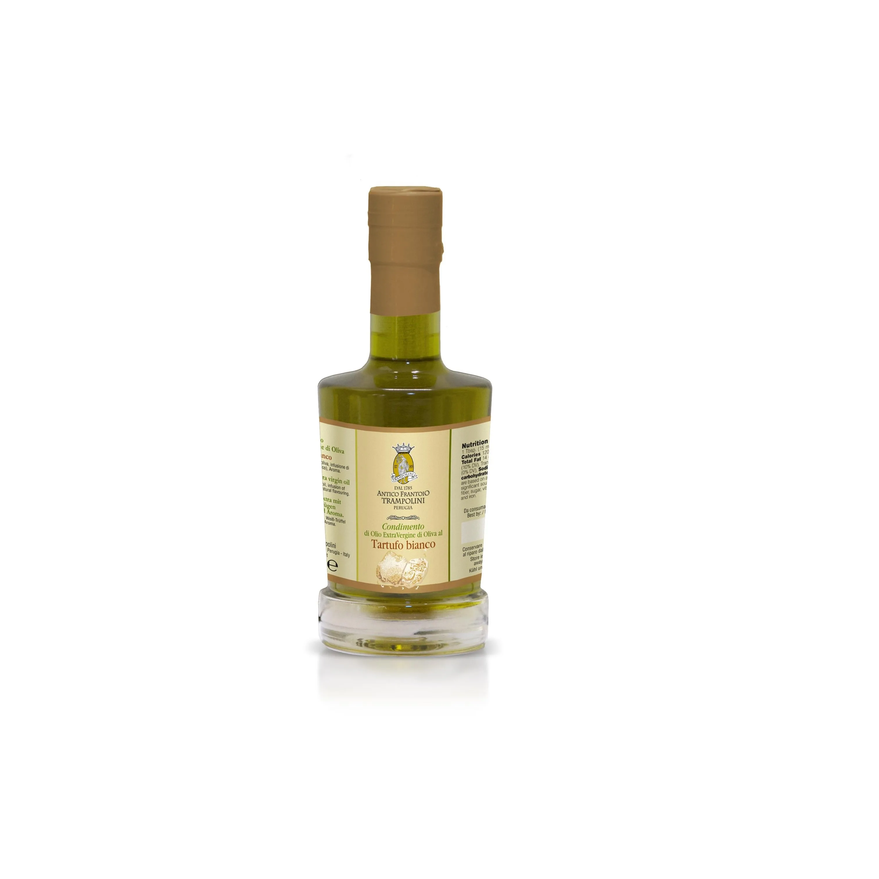 EXTRA VIRGIN MADE IN ITALY SPICY  OLIVE OIL WITH WHITE TRUFFLE FOR PIZZA AND SEAONING 250ml