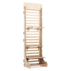 Display Shelf Customized Design Adjustable Shelves Interlocking Wooden Wall Flooring Display for Shops