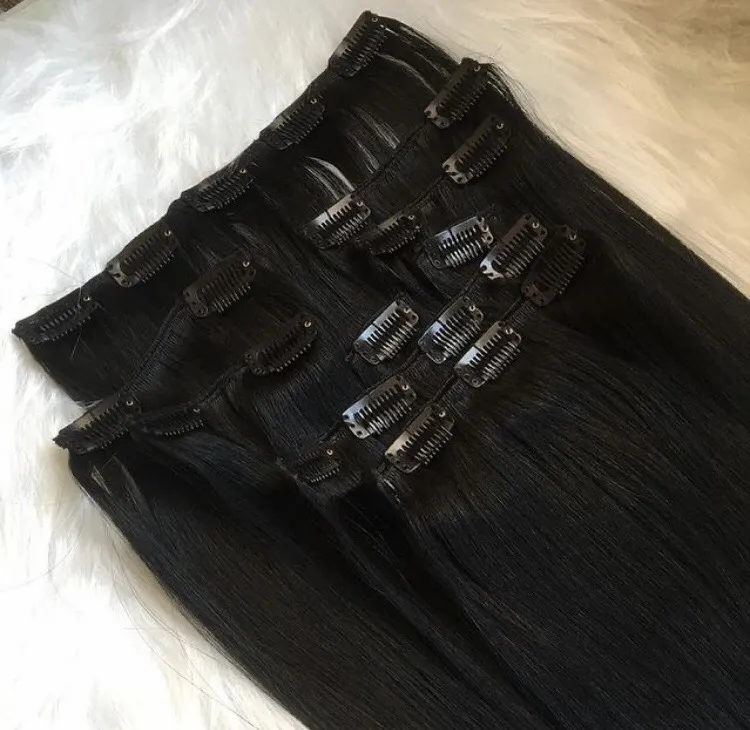 Supper double drawn Clip-in hair Bone straight  in all color - Top quality 100% Vietnamese Human hair at reasonable price