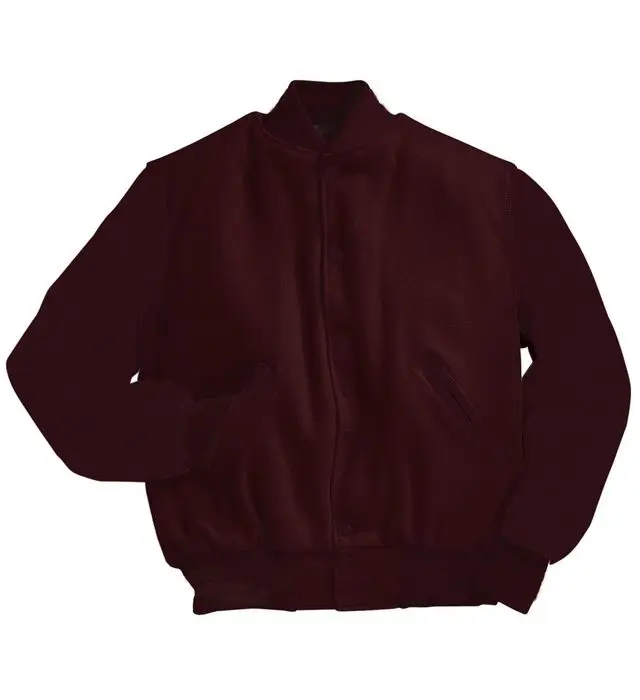 Maroon Wool Maroon Leather Varsity Jacket/Custom Made Letterman Varsity Jacket