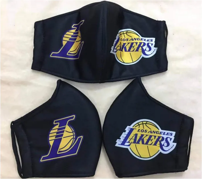 
Original design NBA ball team Lakers Heat Warriors Nuggets pluggable protective maskes face cover adults 