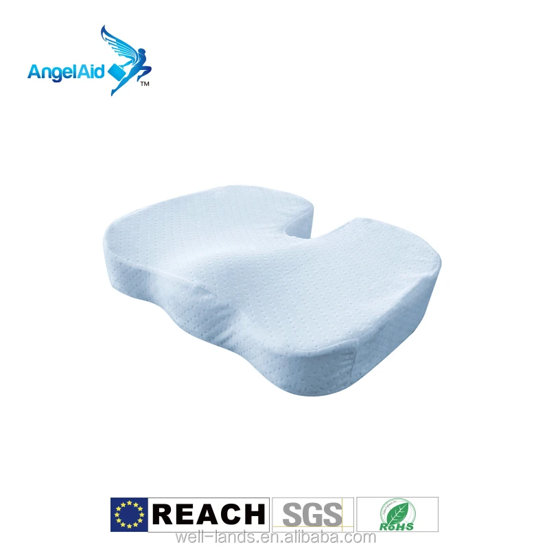 Taiwan high density orthopedic memory foam gel silicone contoured comfortable wheelchair designer Seat Cushion Blue Pink  Green