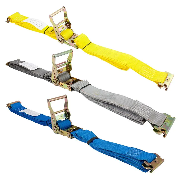 2 in 20ft Ratchet Straps End Fitting: Series E or A Spring Fitting E-track Ratchet Straps