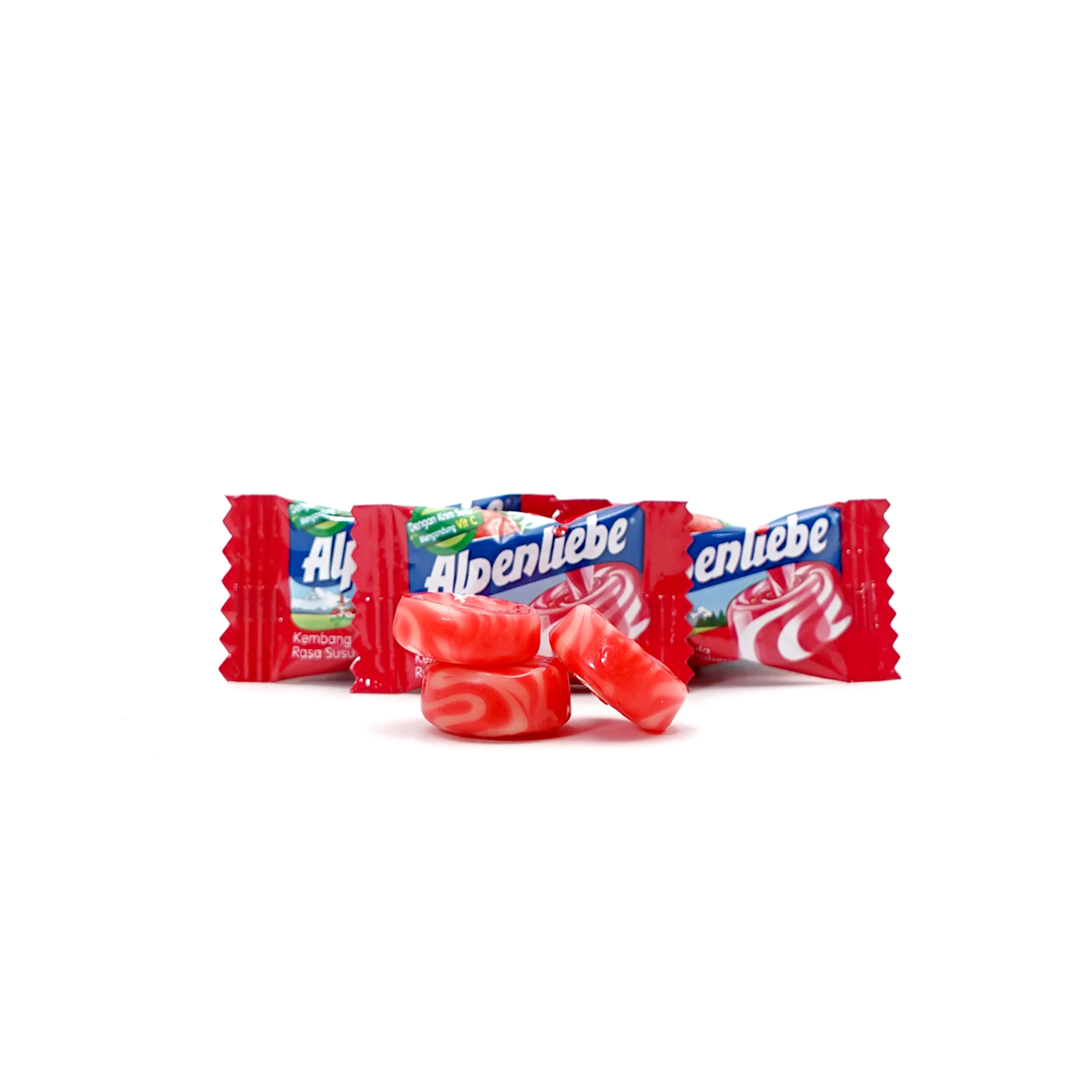 
New Product Candy Kids Alpenliebe Starwberry 112g With Caramel with Healthy Milk 